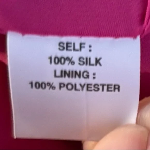 Kay Unger New York Pink Silk Ruffle Sheath Dress Belted Size 10 - Picture 7 of 11